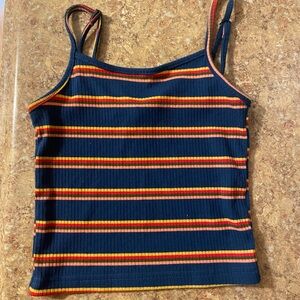 Striped Multicolor Ribbed Tank Top